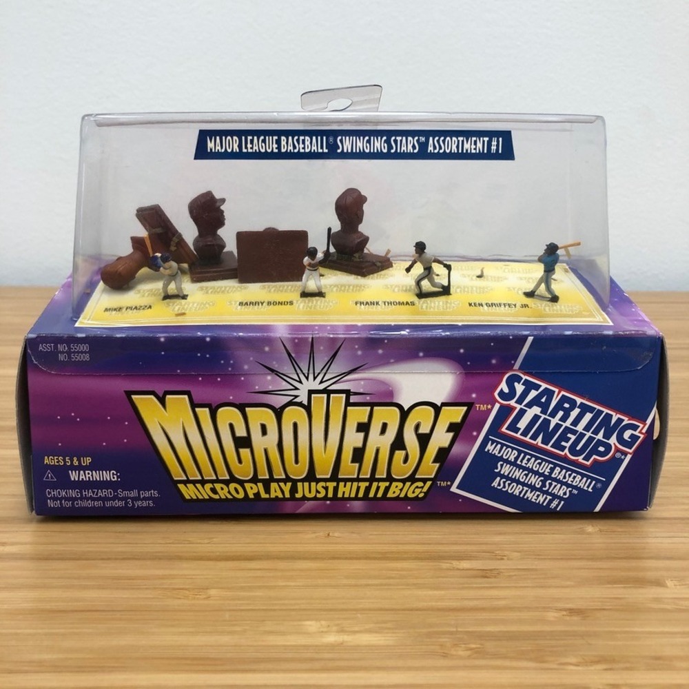 Kenner Starting Lineup Microverse MLB Swinging Stars #1 1996 Piazza Bonds Thomas
